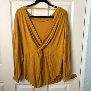 Free People Tops - Free people shimmy shake yellow gold long sleeve Free People Tops - Free people shimmy shake yellow gold long sleeve